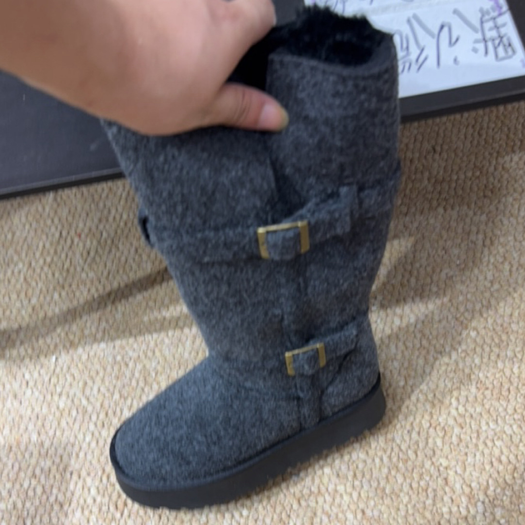 休闲风保暖冬季长筒时尚雪地靴防水台圆头高帮成人