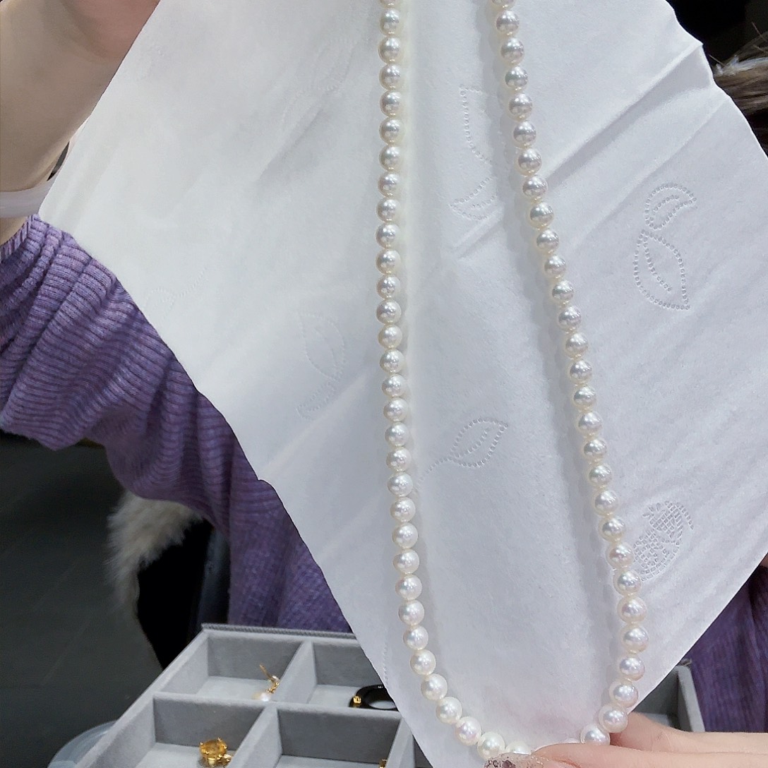 淡水珍珠颈饰18K金镶嵌