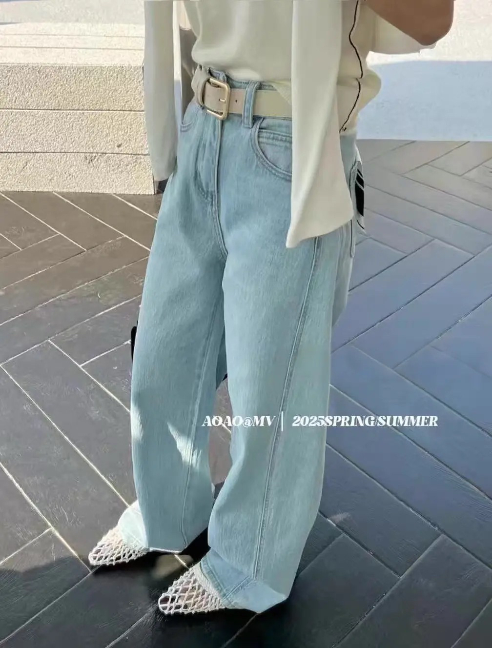 断码捡漏直筒裤阔腿裤女高腰长裤牛仔裤窄版直筒裤