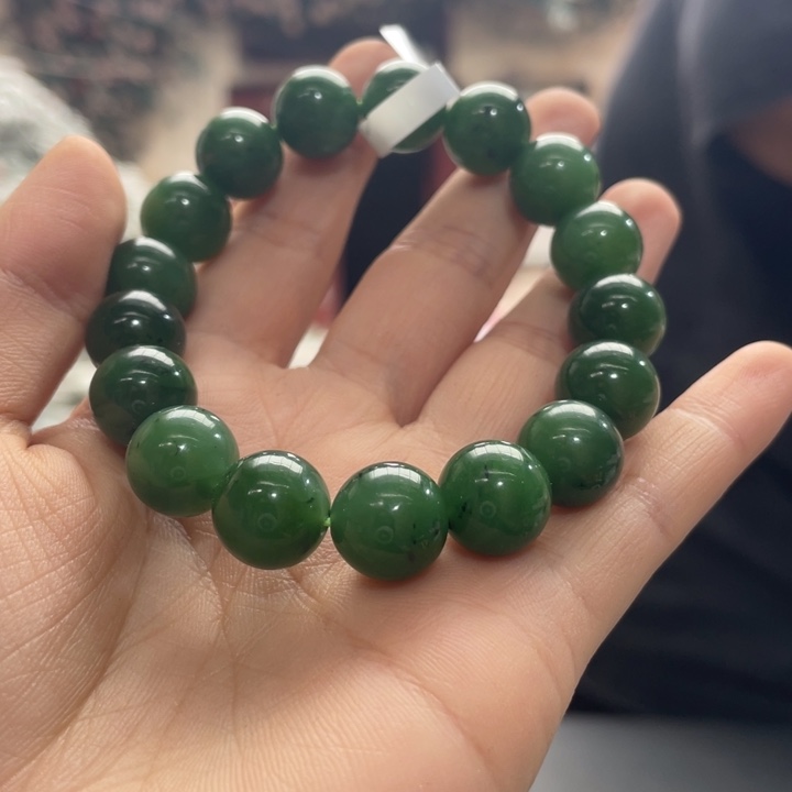 手串未镶嵌和田玉碧玉手串卡12
