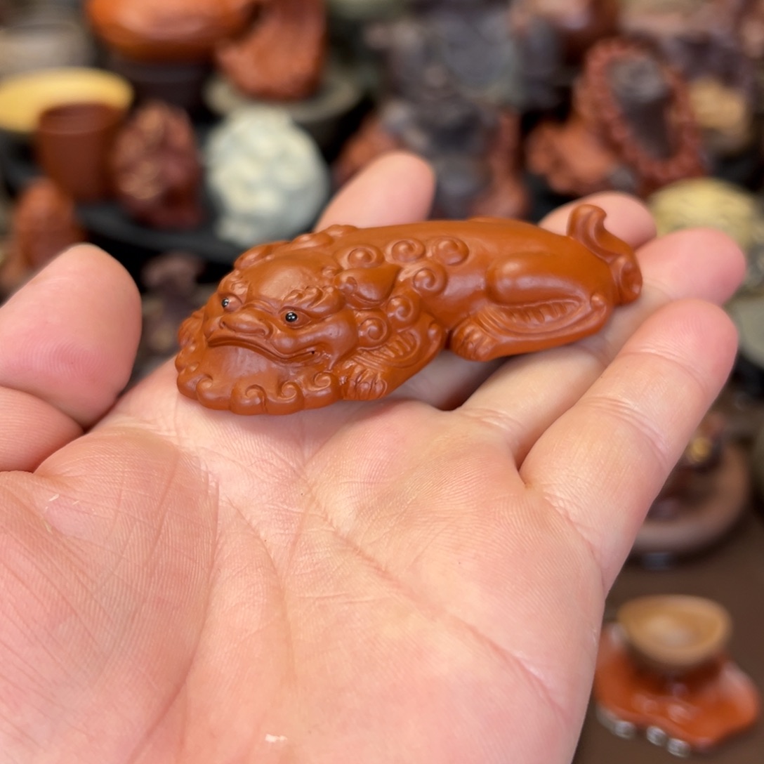 茶宠紫砂紫砂貔貅 微瑕