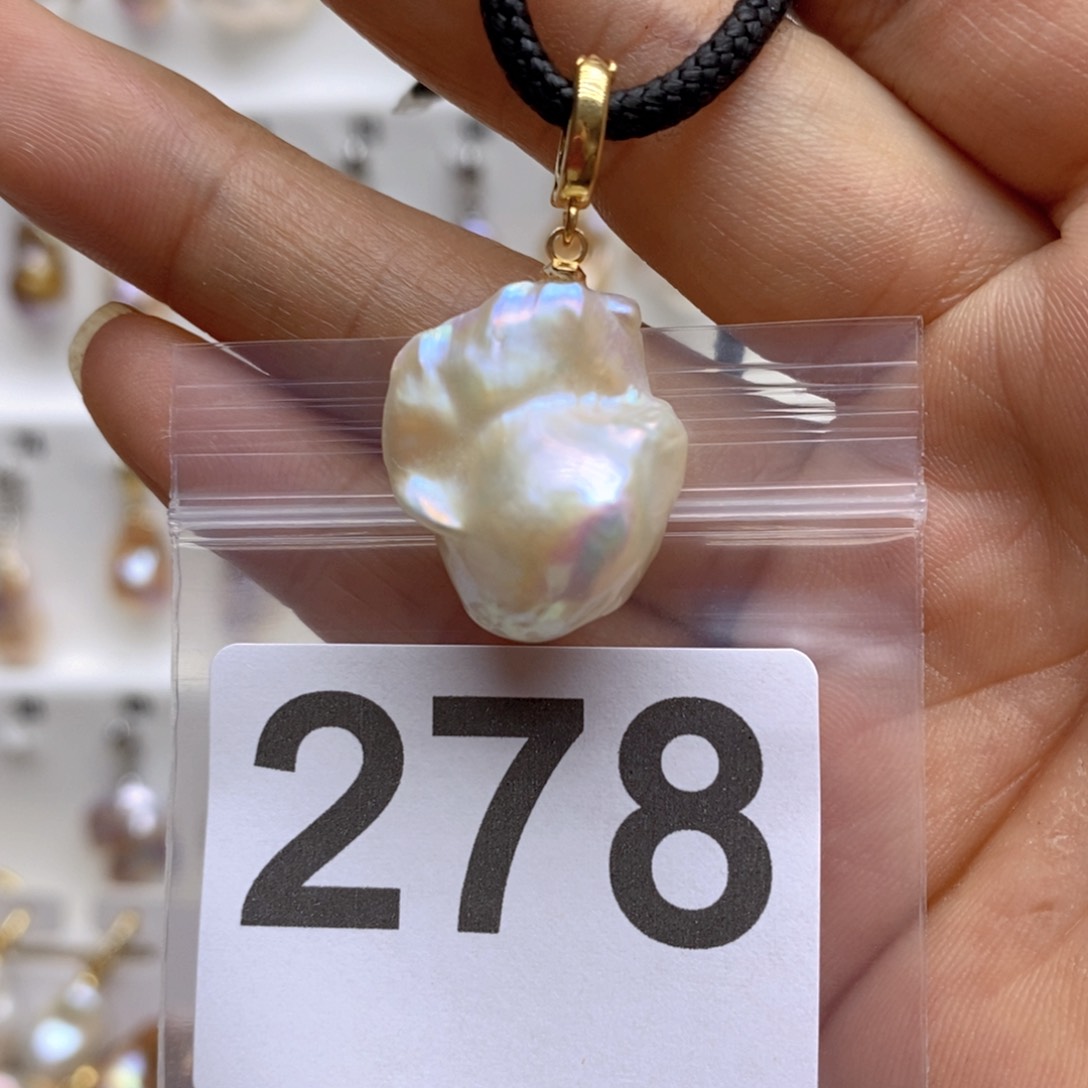 淡水珍珠银S925镶嵌颈饰278