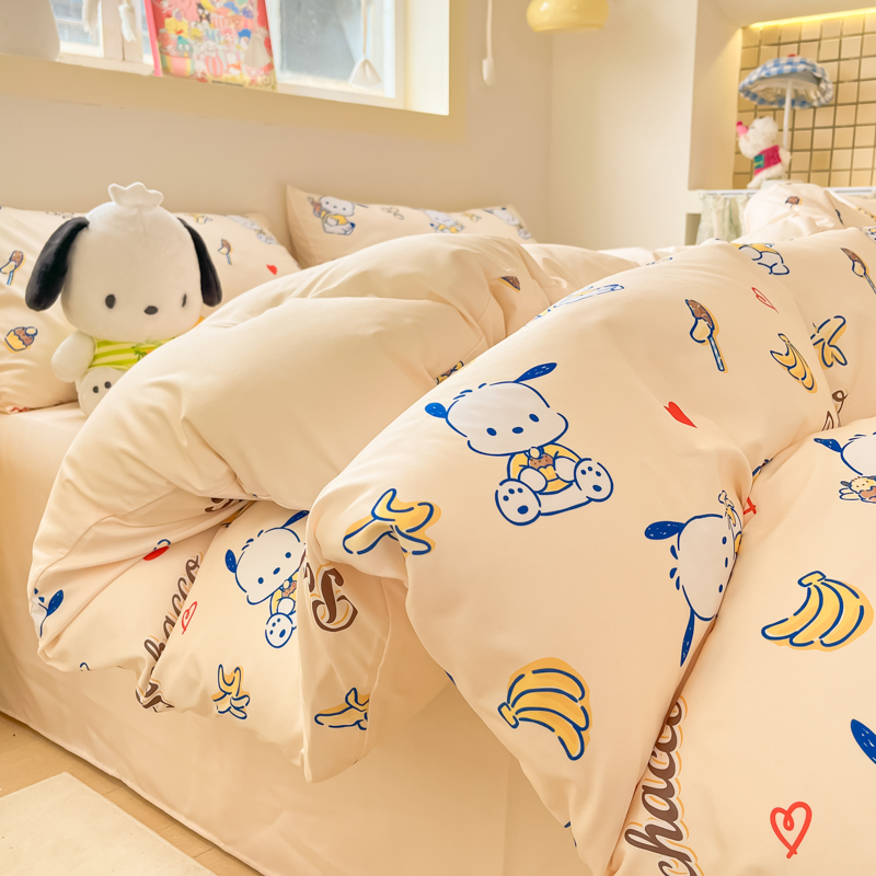 姬造 | 三丽鸥 A类水洗棉四件套亲肤柔软学生宿舍三件套正版授权