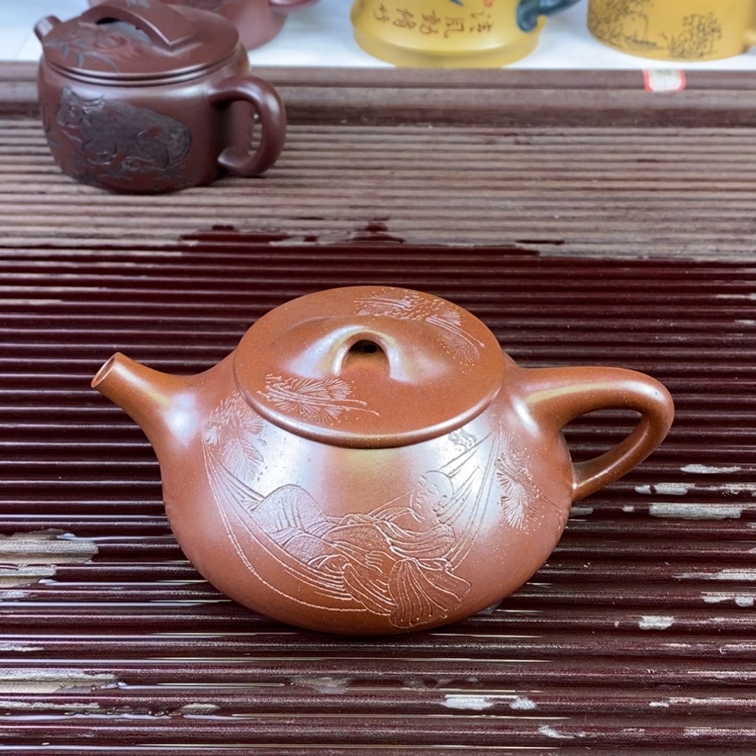 紫砂茶壶白9 景舟石瓢