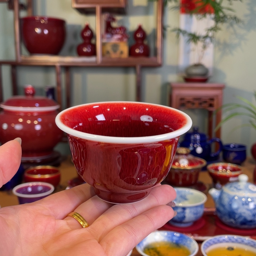 清欢雅玩原矿郎红福利小压手杯