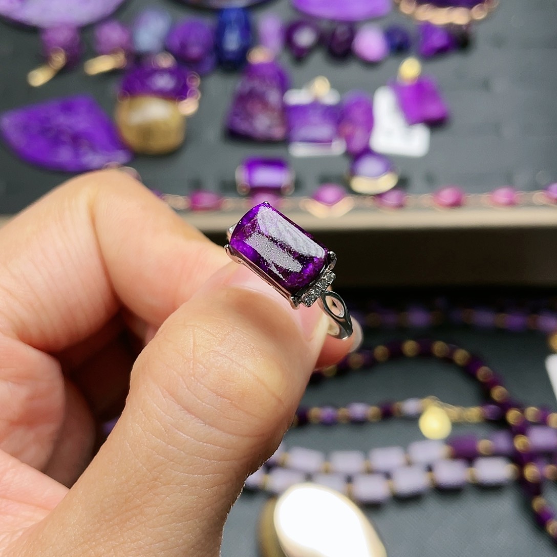 苏纪石（舒俱来）戒指银S925镶嵌