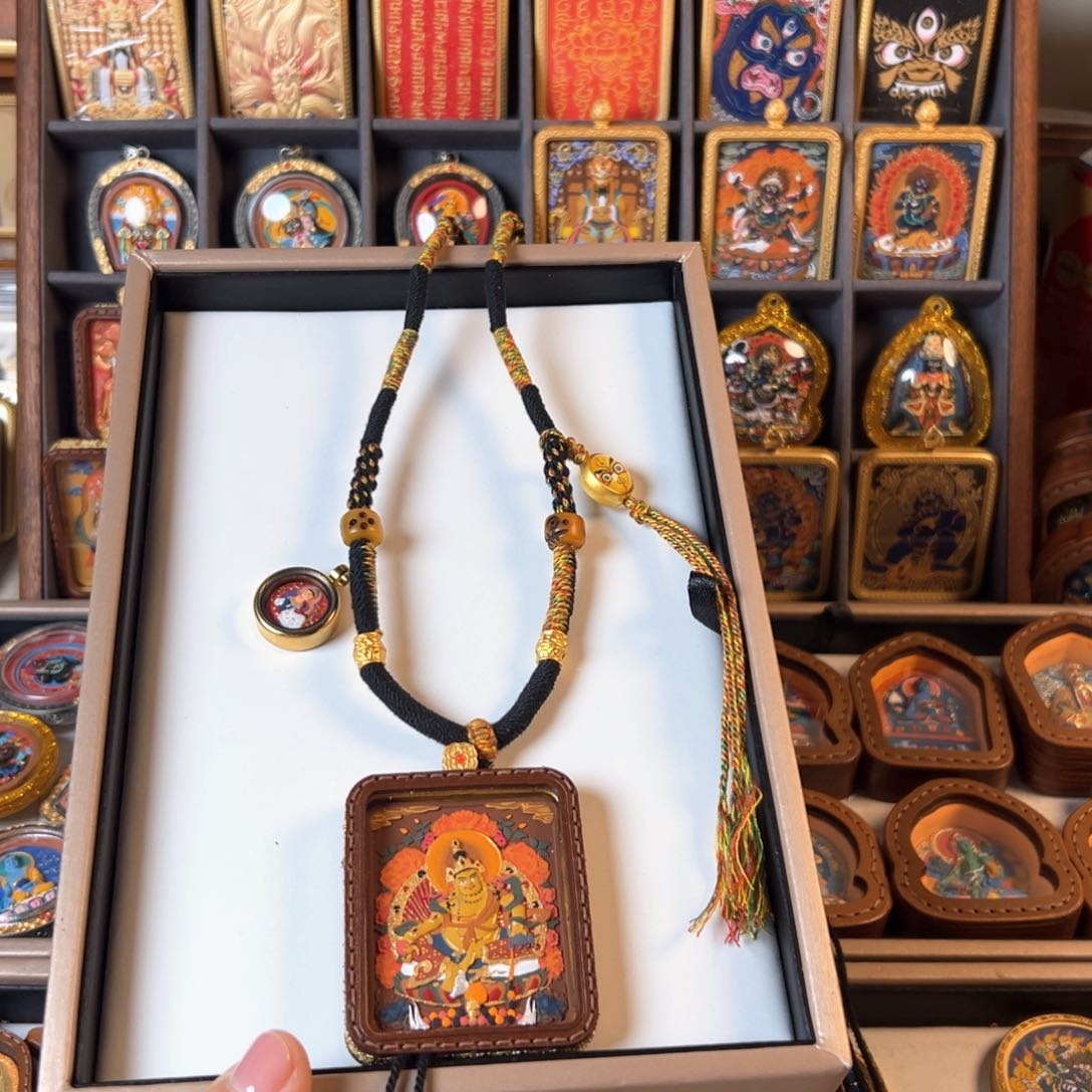 吊坠用****7装裱画立体擦擦黄财神➕普贤