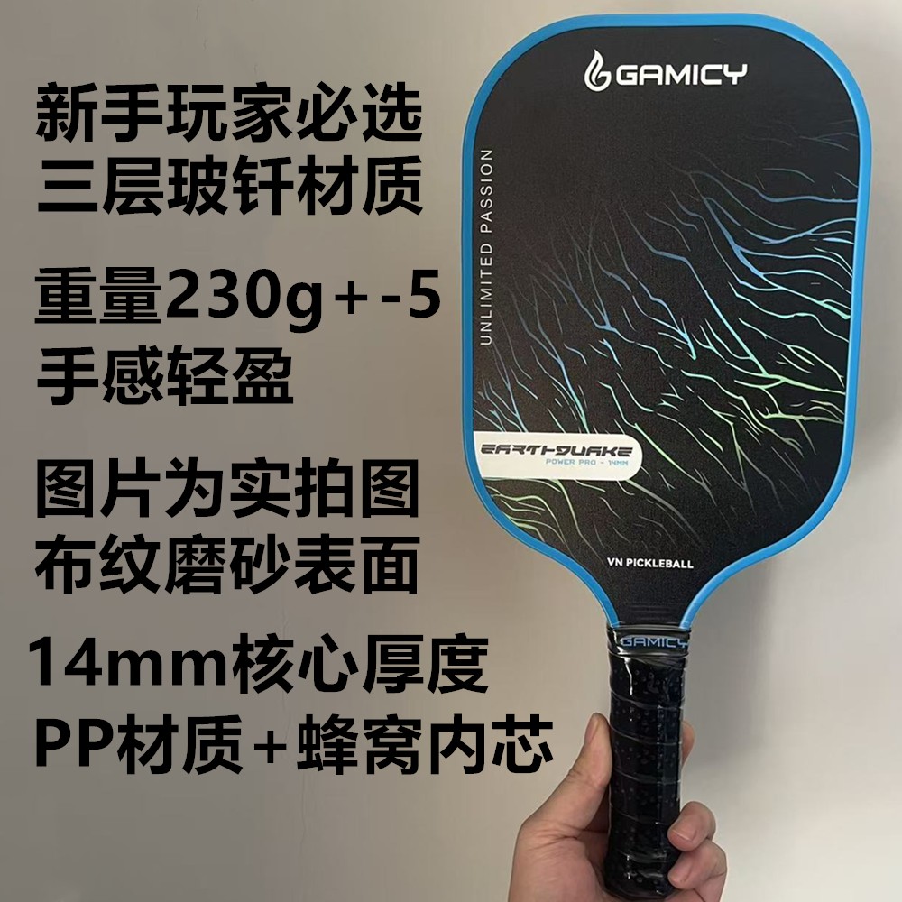 玻钎材质正品匹克球球拍三层材质PP蜂窝内芯新手入门初学者必选