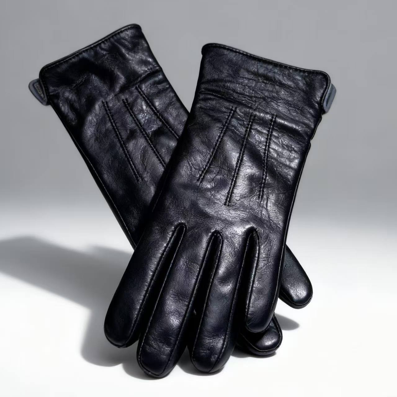 触屏保暖皮手套真皮手套女士冬季加绒软皮触屏开车驾驶修手羊皮