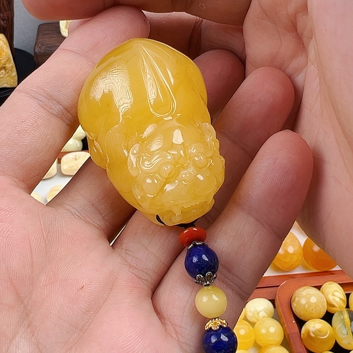 未镶嵌蜜蜡珠宝奇石蜜蜡吊坠37克