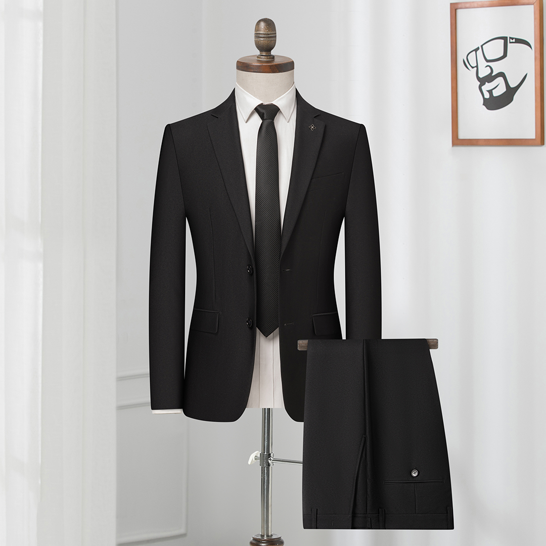 【西服+西裤】西装套装男士结婚礼服商务正装新郎西服两件套装男