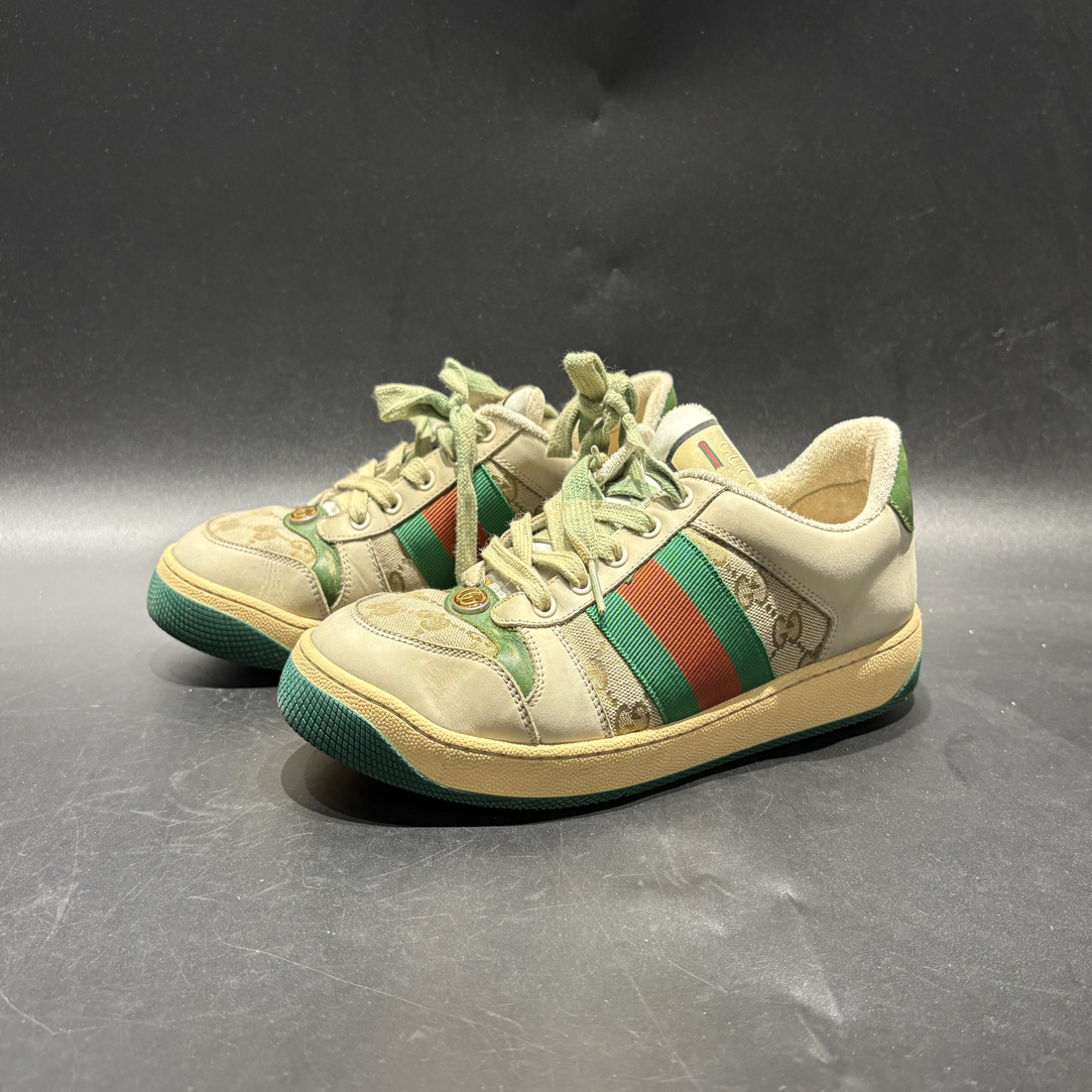 99新 GUCCI/古驰 GUCCI古驰Screener 脏脏鞋/男款/绿色/41码/5335