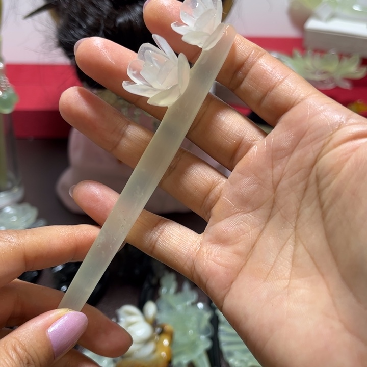 蛇纹石玉未镶嵌发饰