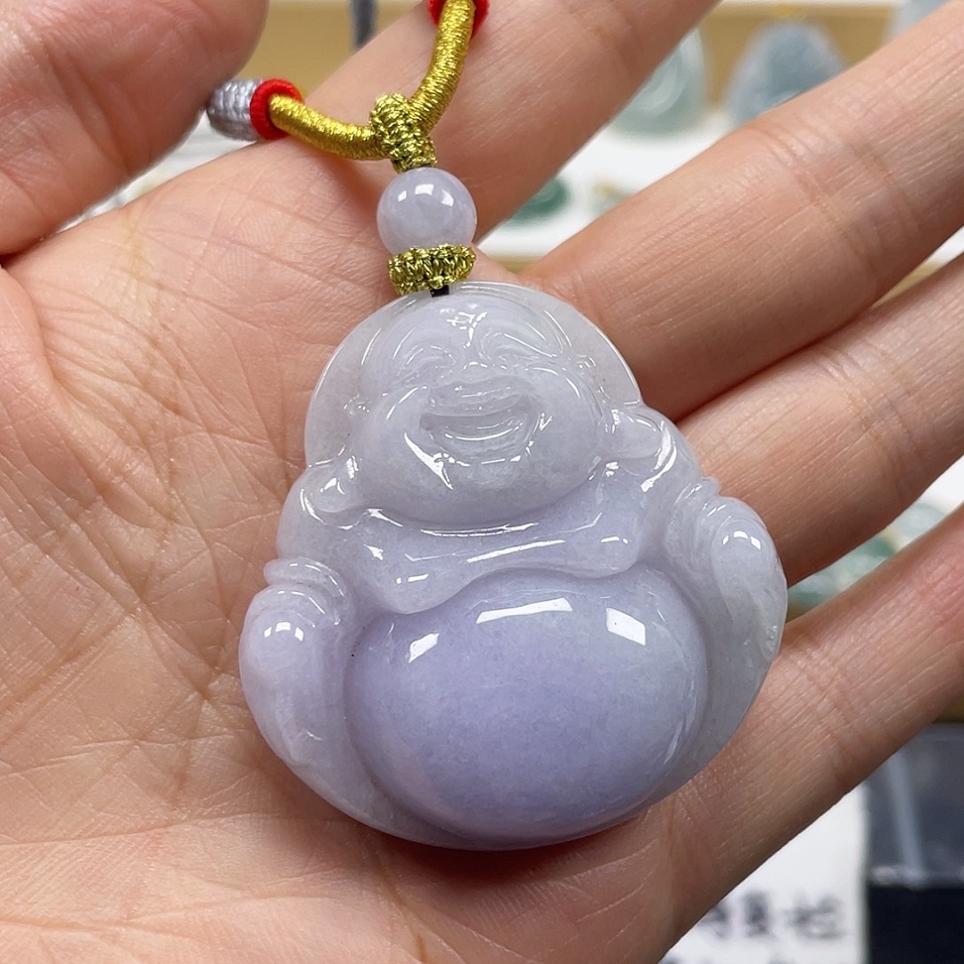 翡翠未镶嵌颈饰天然翡翠佛公吊坠一件57号