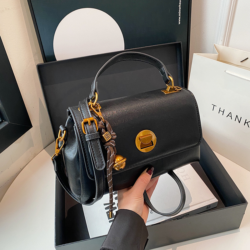 【洛克】时尚百搭轻奢女士斜挎单肩包231黑色