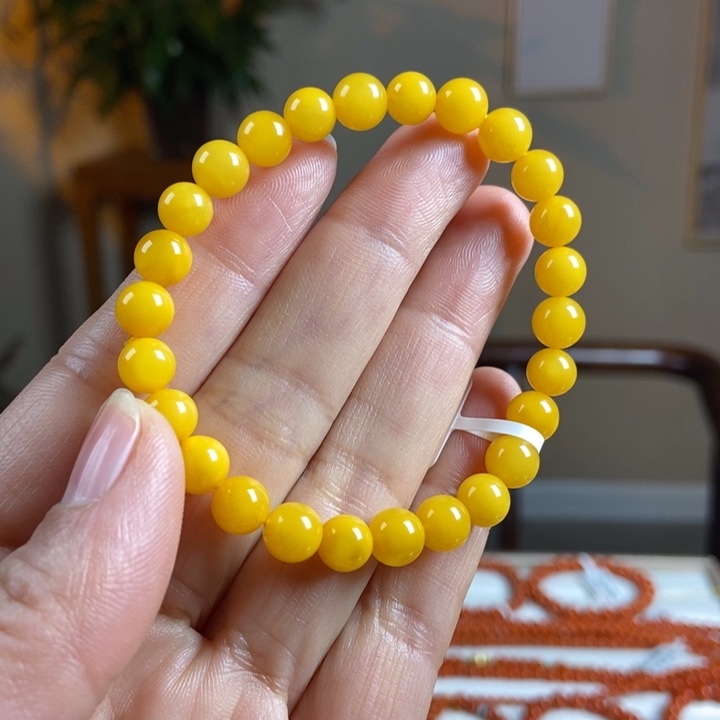 琥珀手链未镶嵌蜜蜡7