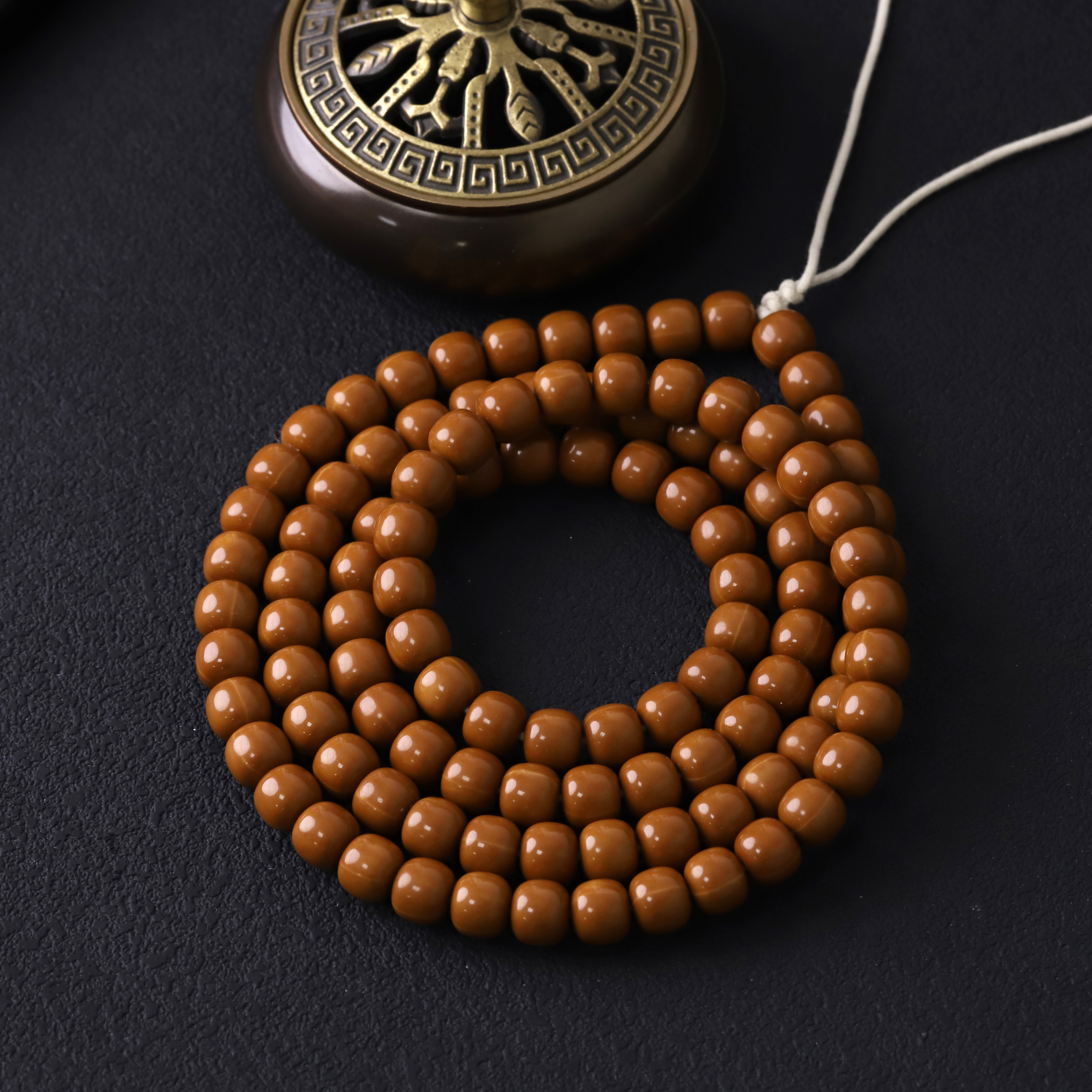 251236【老型猴头】精工原色猴头核桃108文玩长串