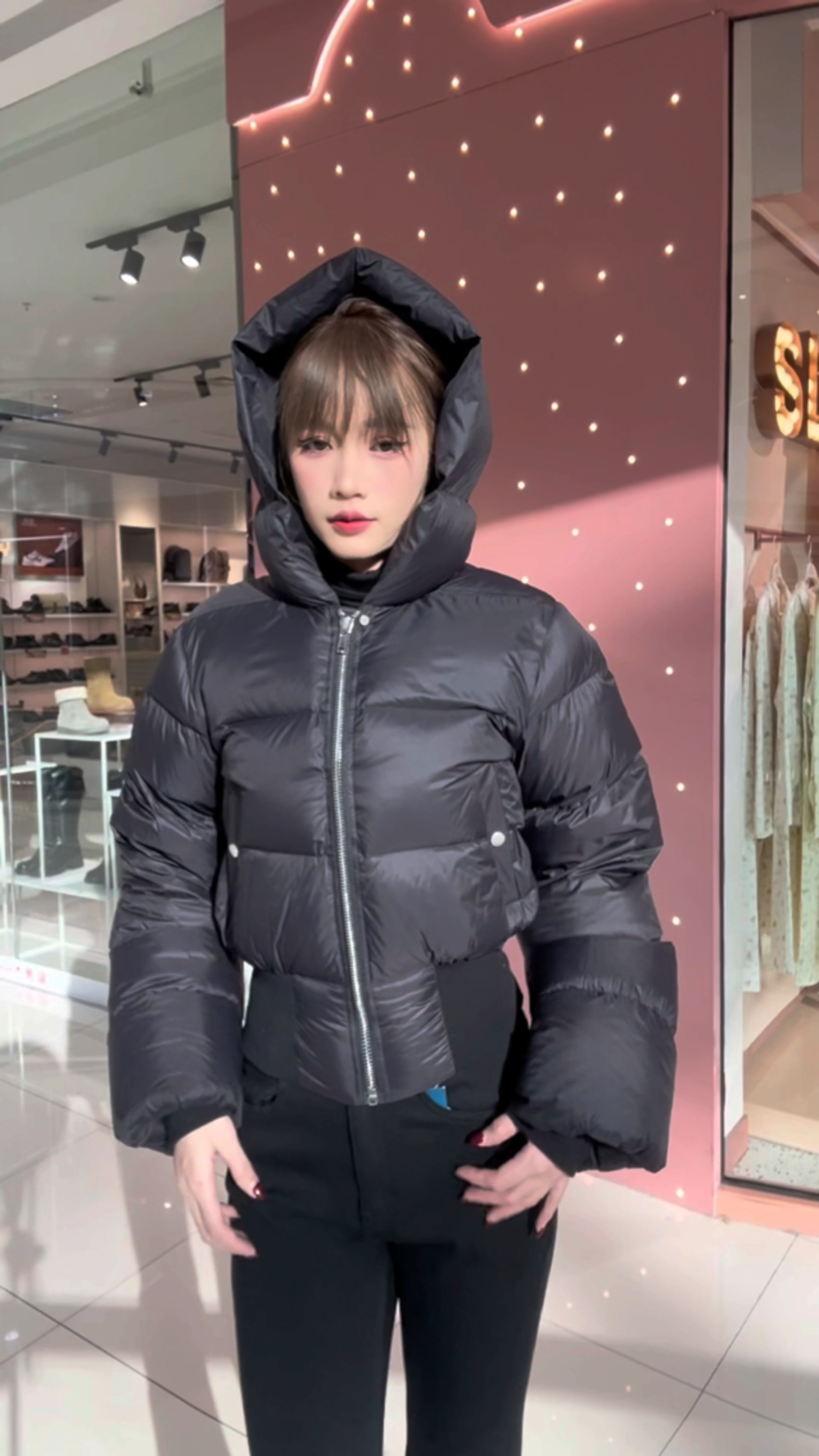 深圳南油高端女装  90白鹅绒加厚鹅绒服 加厚羽绒服女