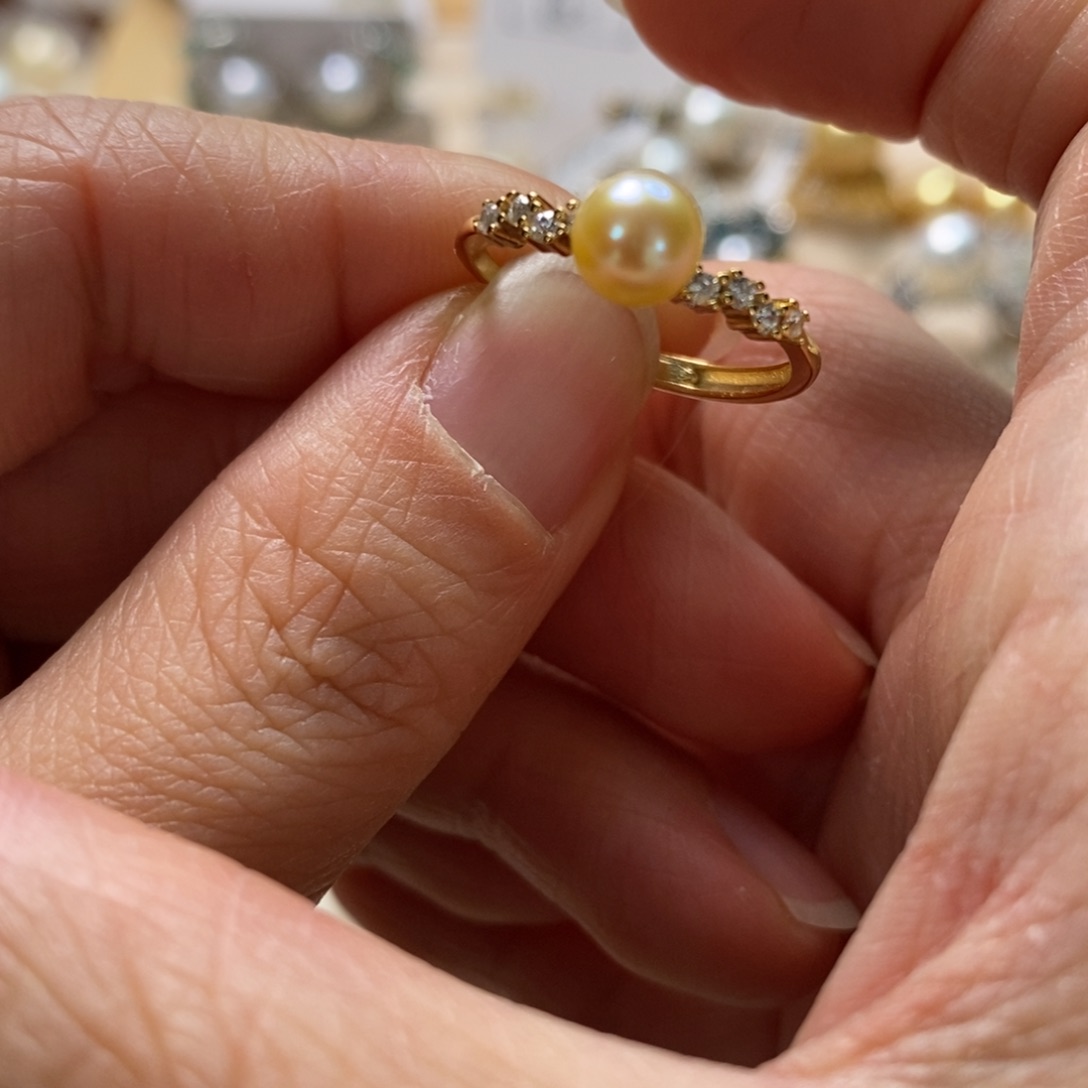 海水珍珠戒指银S925镶嵌