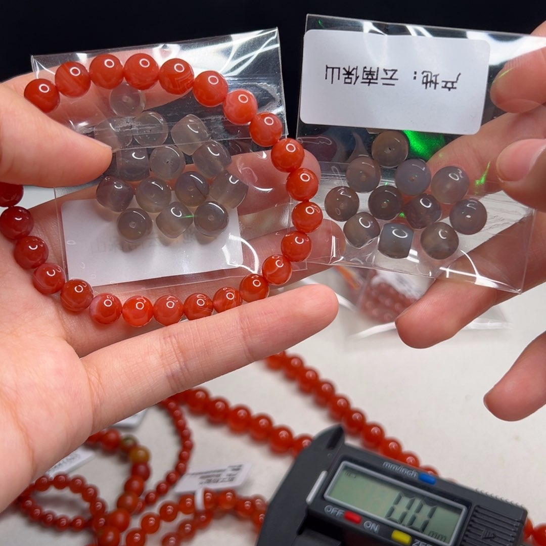 南红玛瑙手串未镶嵌4