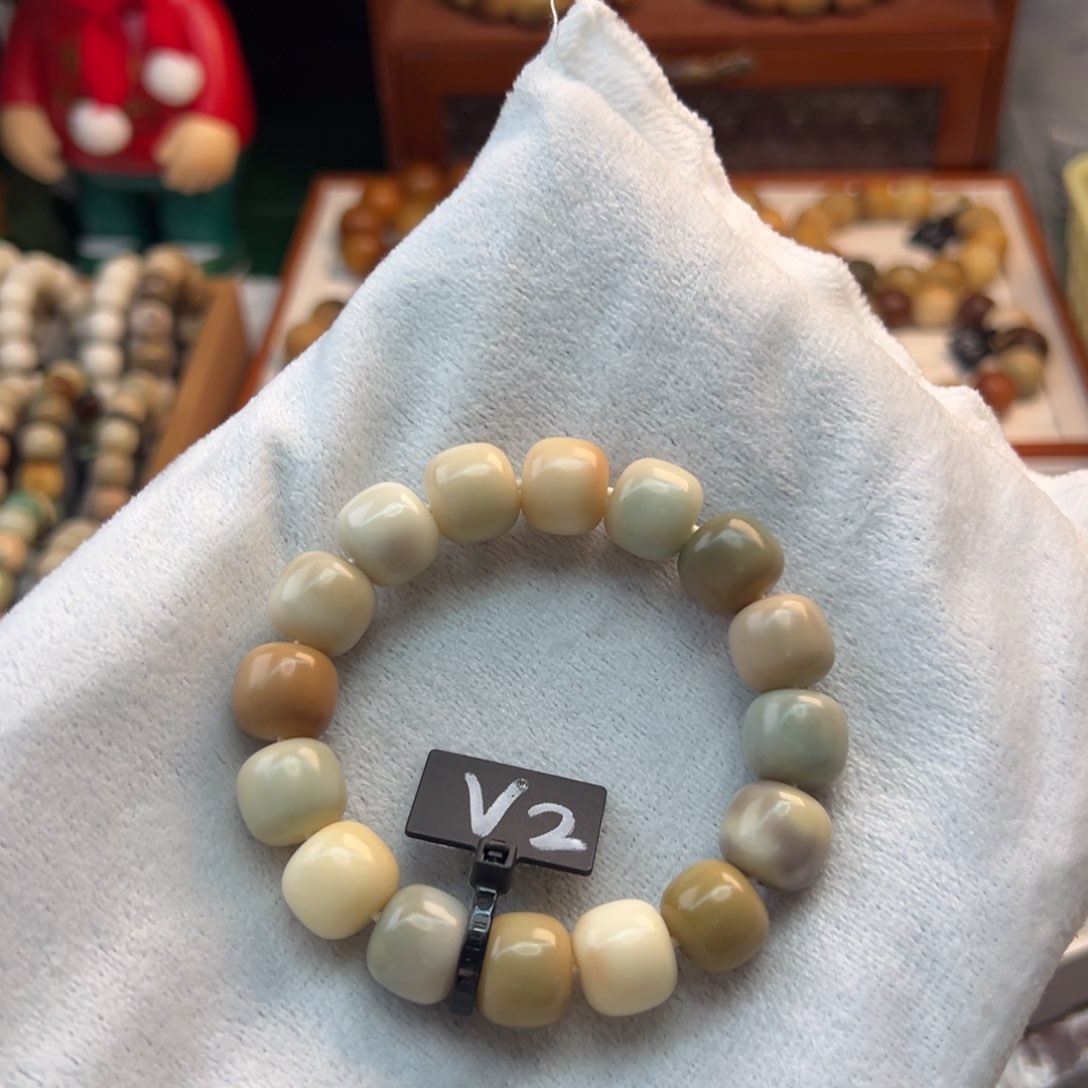 菩提根/象牙果手串卡14桶珠微瑕2