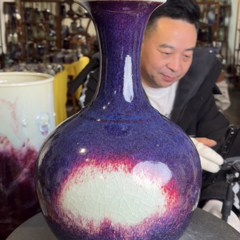 牛家钧窑牛自恒老师钧瓷瓶