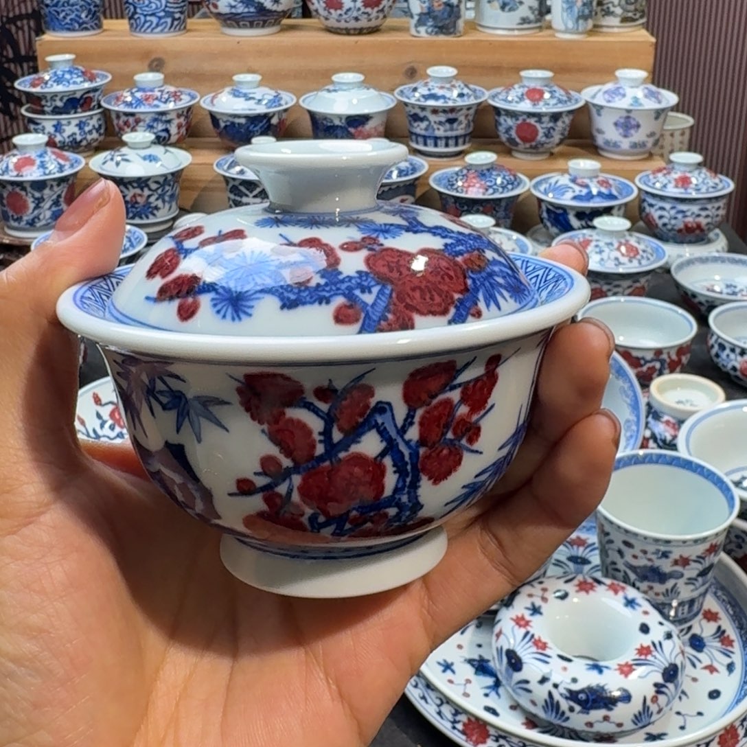 ****y松竹梅盖碗盖碗盖碗