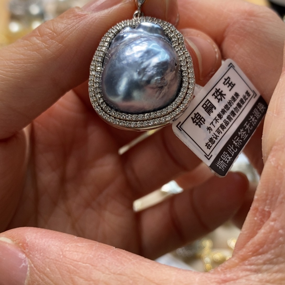 海水珍珠颈饰银S925镶嵌