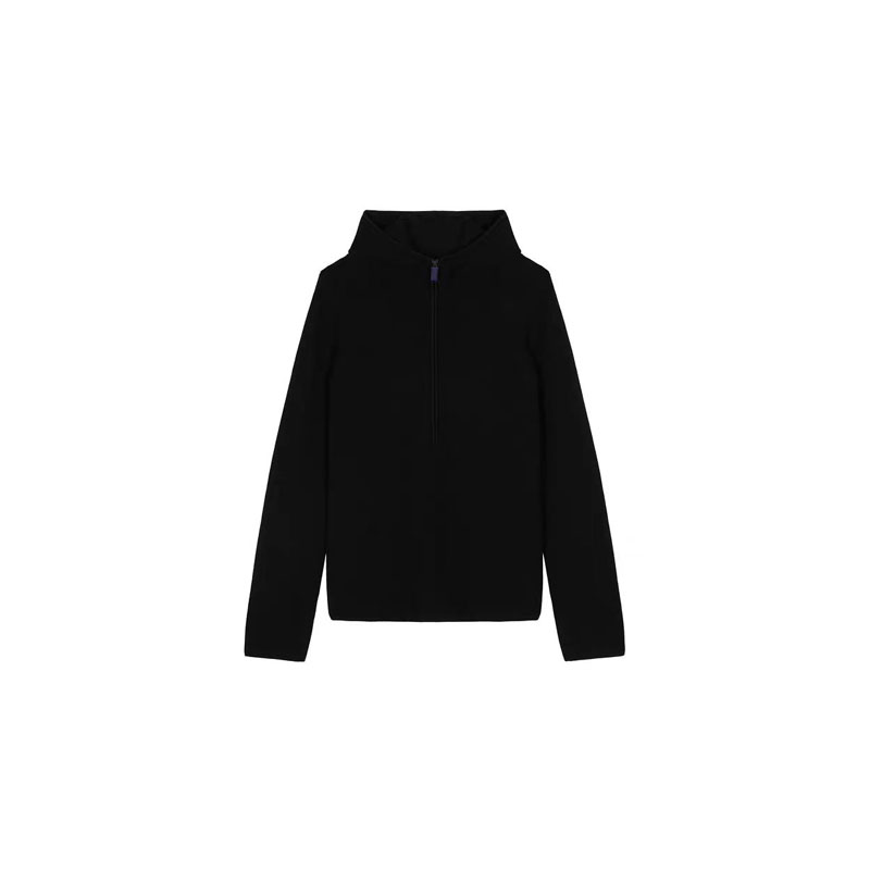 半拉链休闲连帽针织衫2380