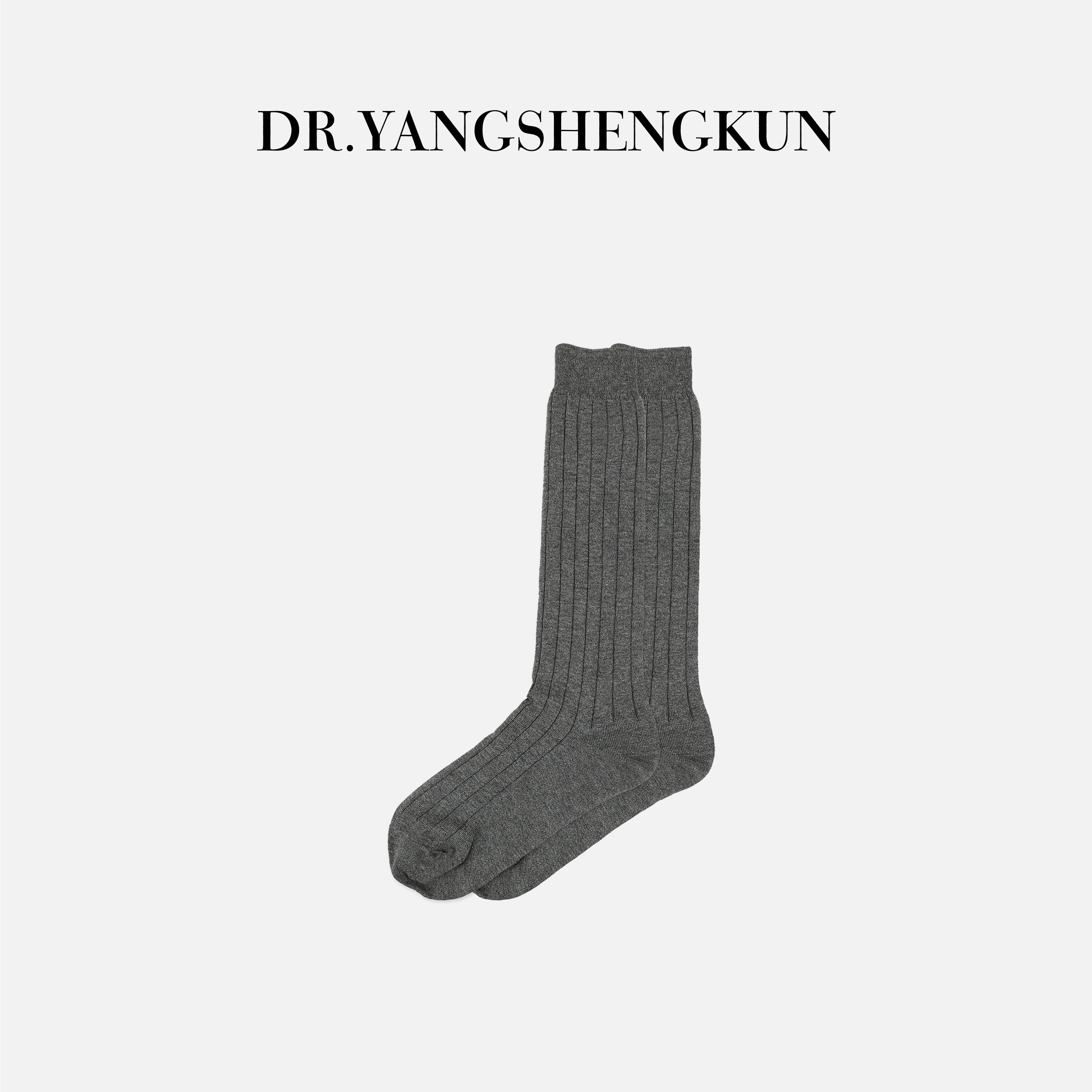 杨圣坤2025秋季新品女士字母竖条纹薄款透气显瘦中筒袜SQ2581283