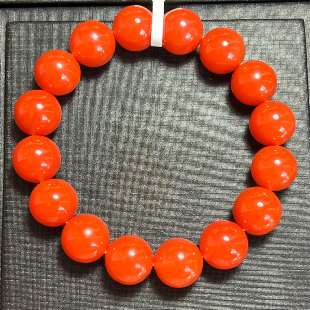 南红圆珠手串51.5g13mm+AE-1-21