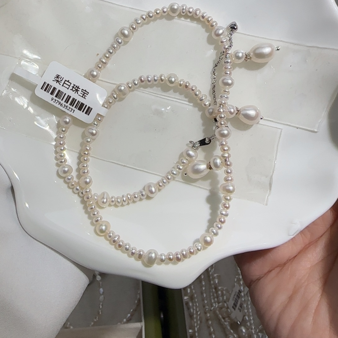 淡水珍珠颈饰银S925镶嵌