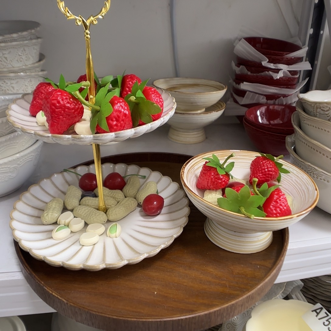 瓷片瑕疵特价陶瓷水果盘