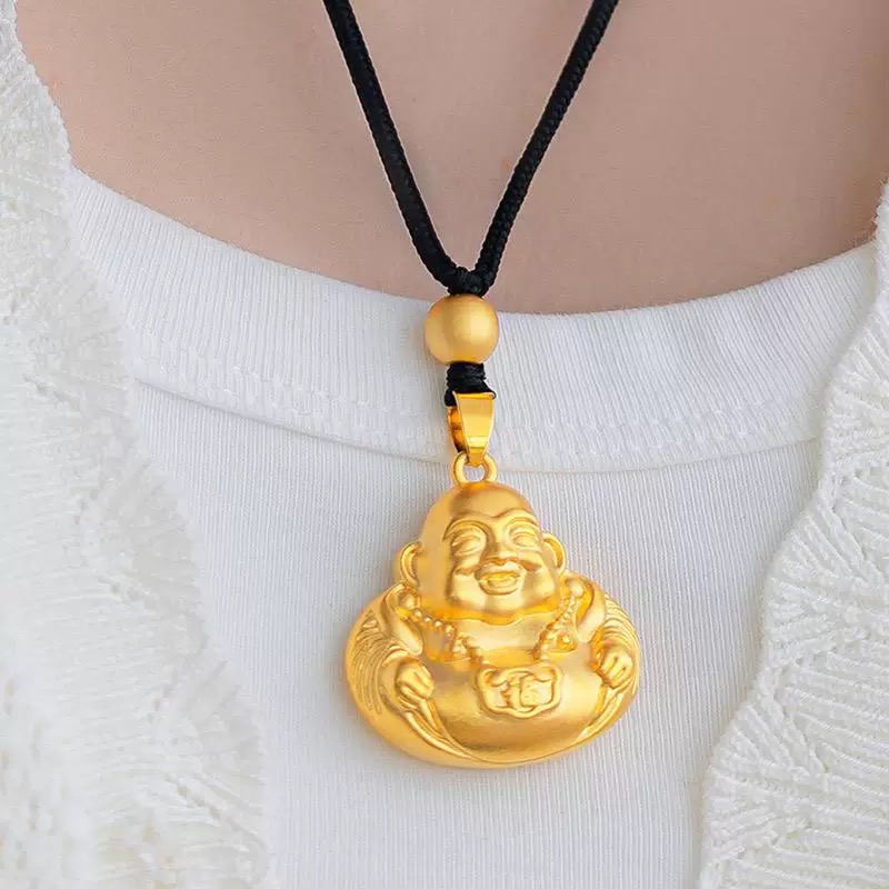铜合金吊坠 铜合金【今喜专属】弥勒佛转运珠项坠男女同款镂空