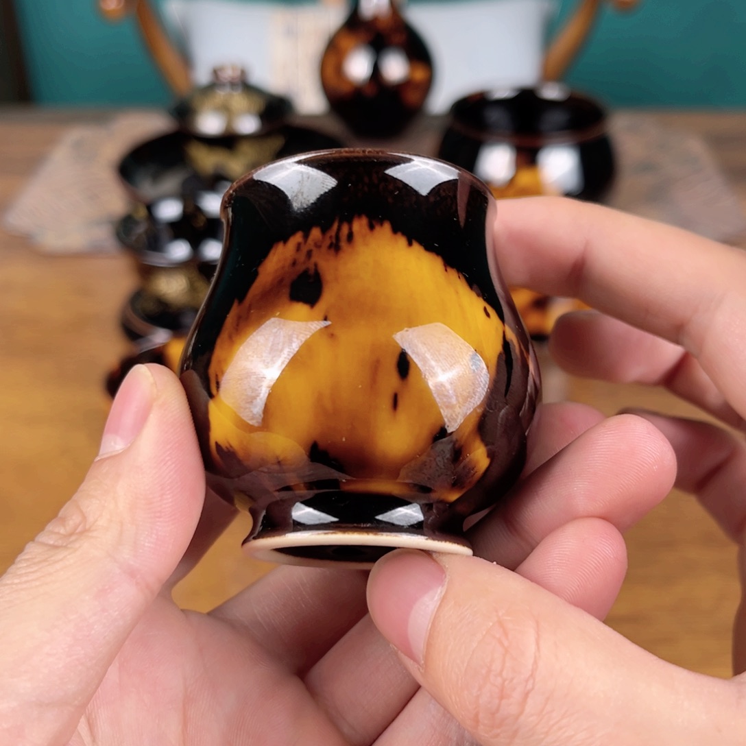 杯玳瑁釉小凯恩闻香杯