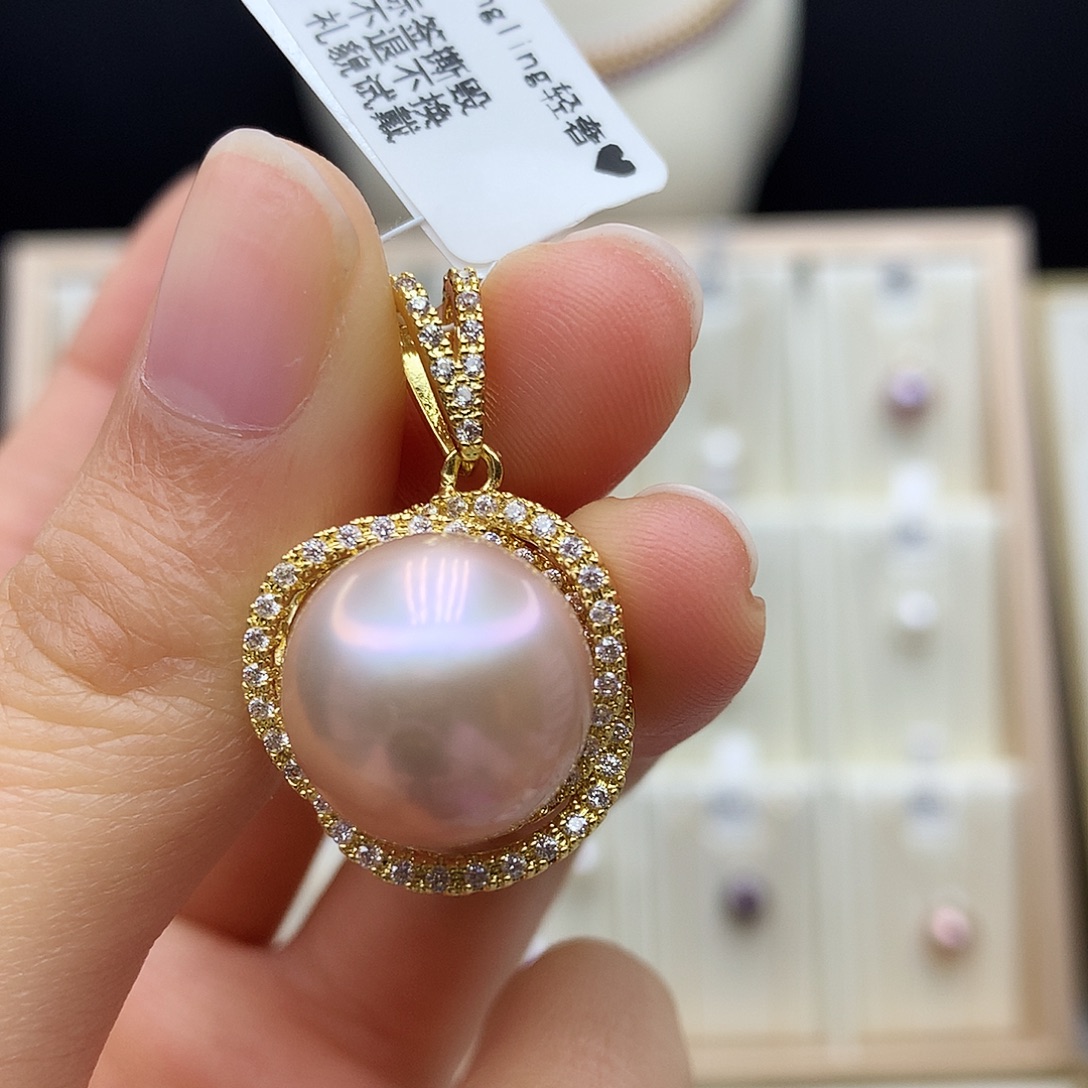 颈饰合金淡水珍珠