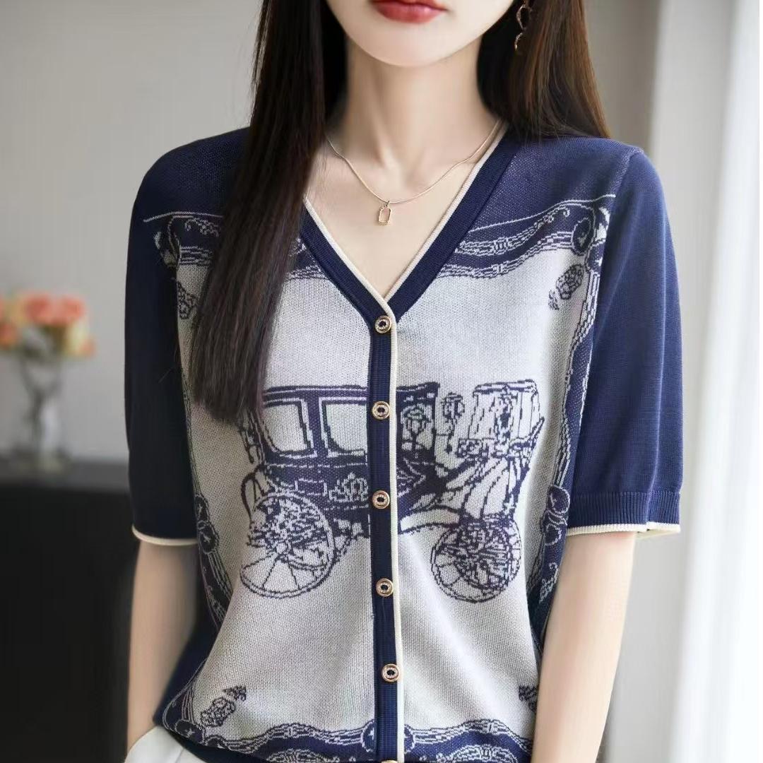 复古老爷车 100天丝莱赛尔 单排扣短袖夏季 凉感透气舒服