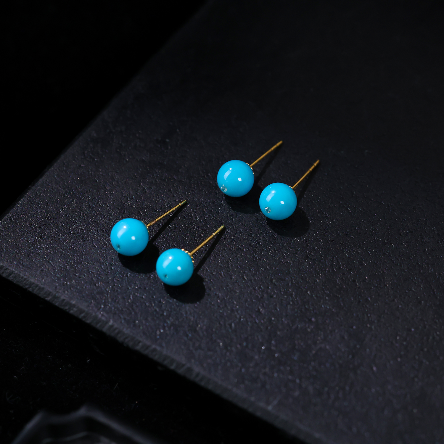 【思嘉】小甜豆·18k金糖豆美松圆珠耳钉4.5mm*多样性发一