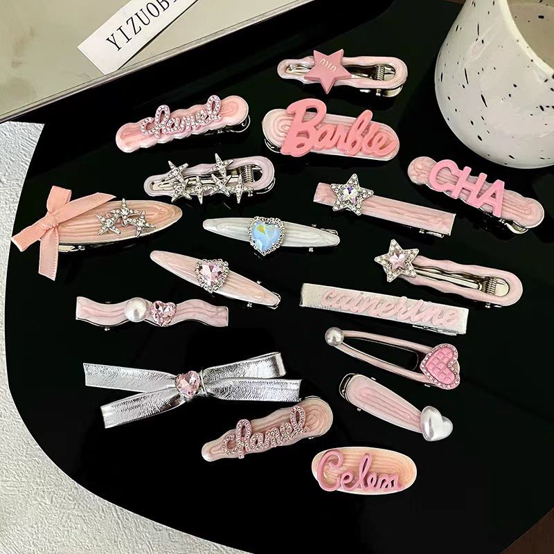 仙女风鸭嘴夹简约风边夹女发夹一字夹饰品网红