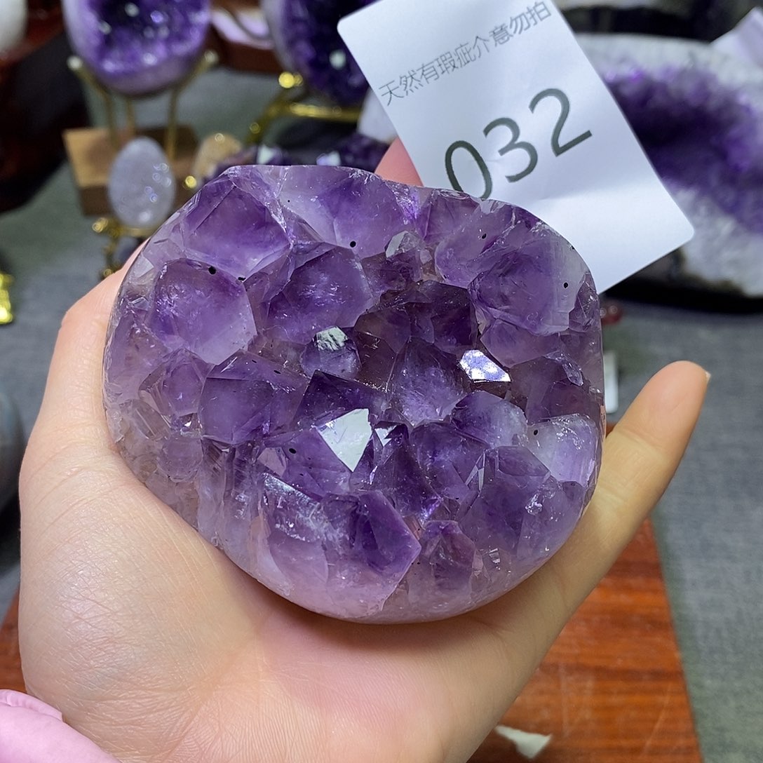 未镶嵌紫晶珠宝半成品