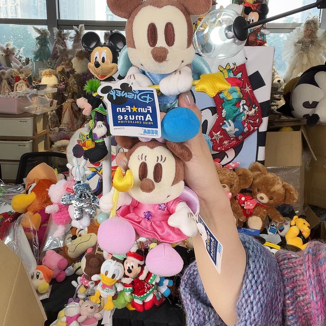 毛绒169号一对 全新翅膀米奇米妮