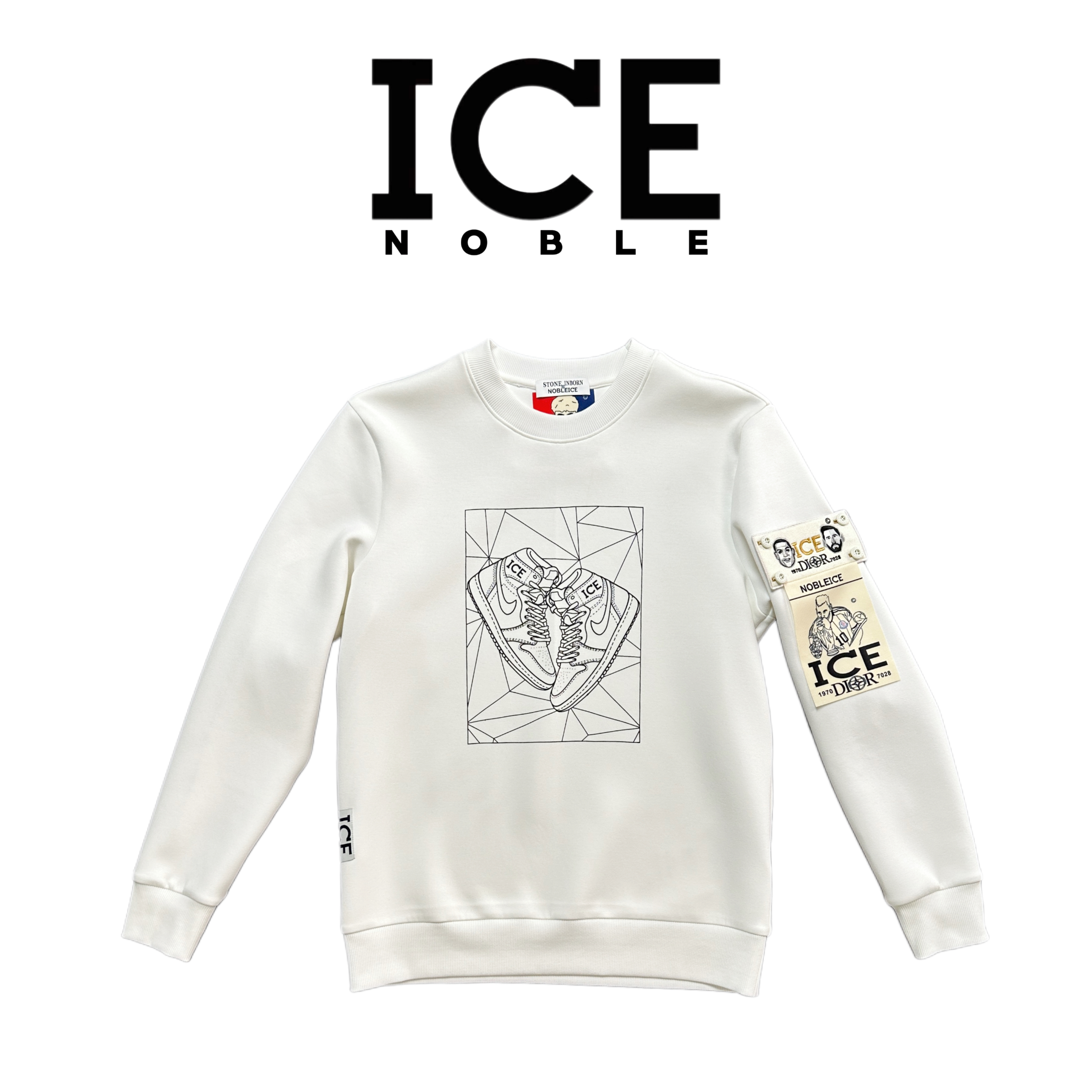 ICE NOBLE/意大利奢品 秋冬圆领套头时尚百搭卫衣休闲长袖