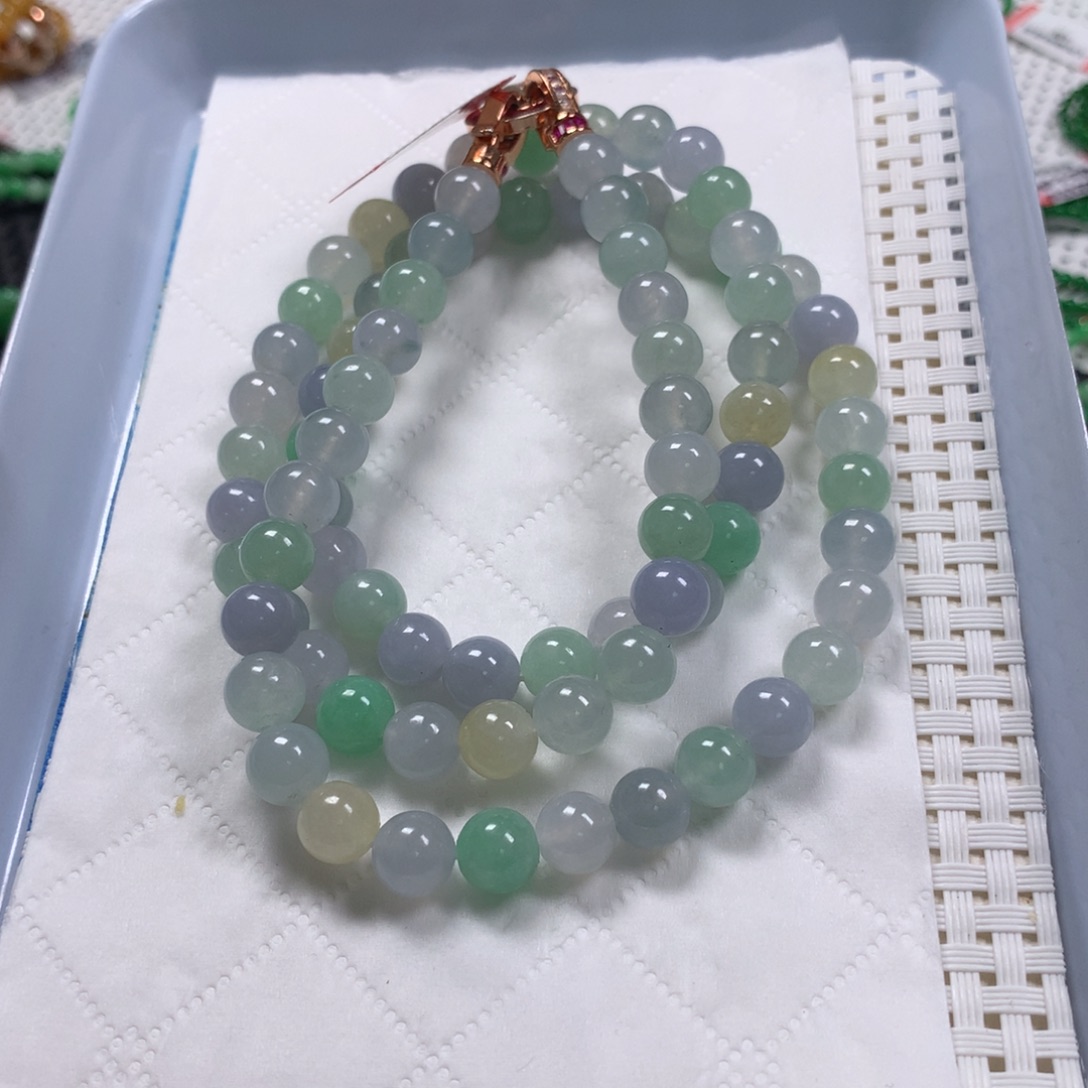 翡翠未镶嵌颈饰项链