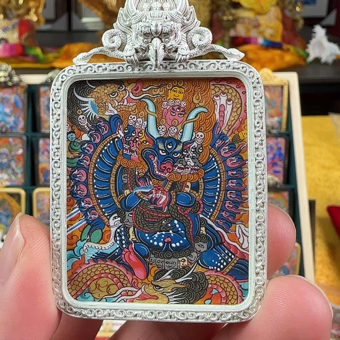 吊坠大威德唐卡清货！！！