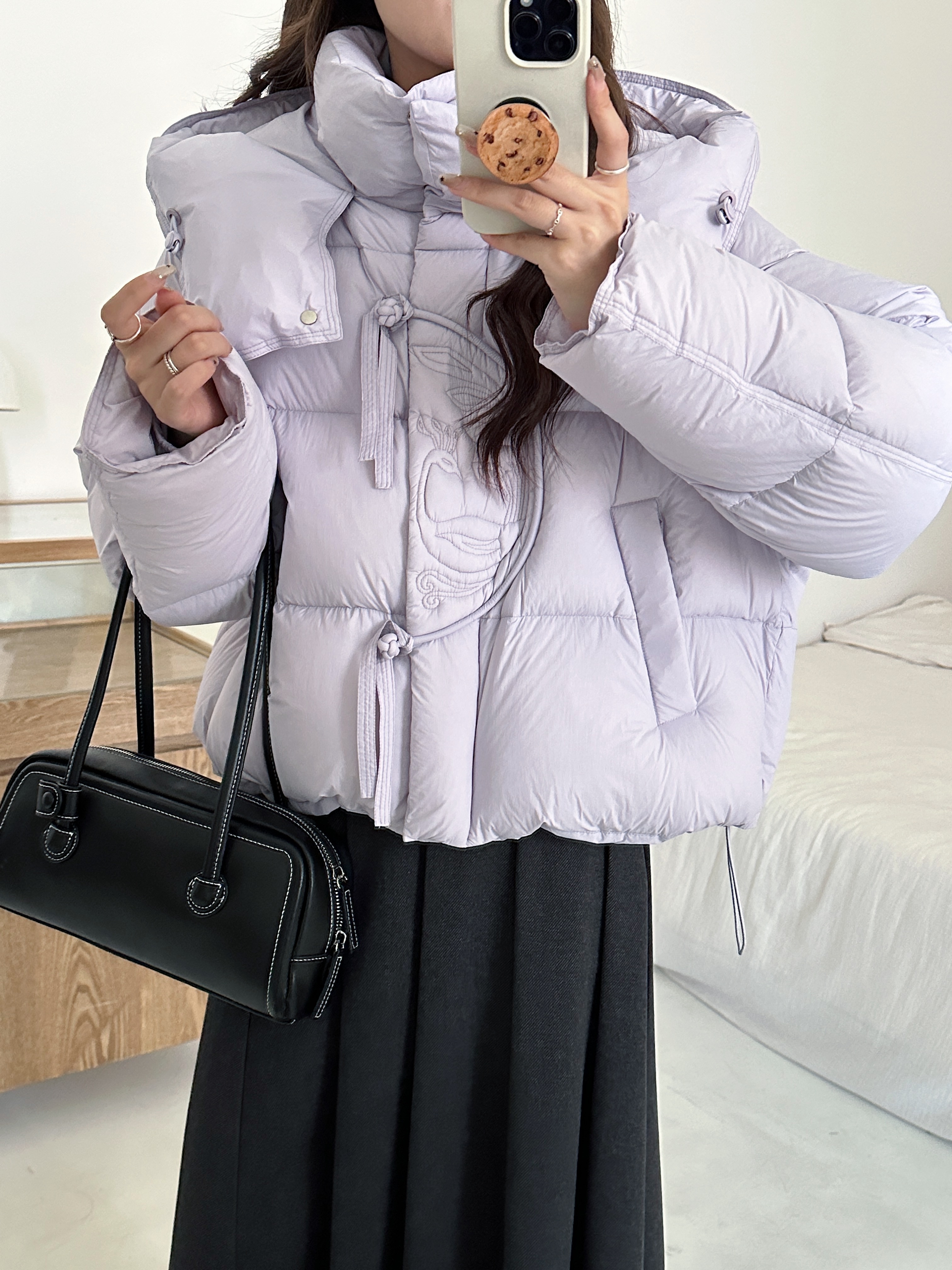 钻石姐#8409中国风羽绒服韩版连帽加厚冬季外套新款短款休闲外套