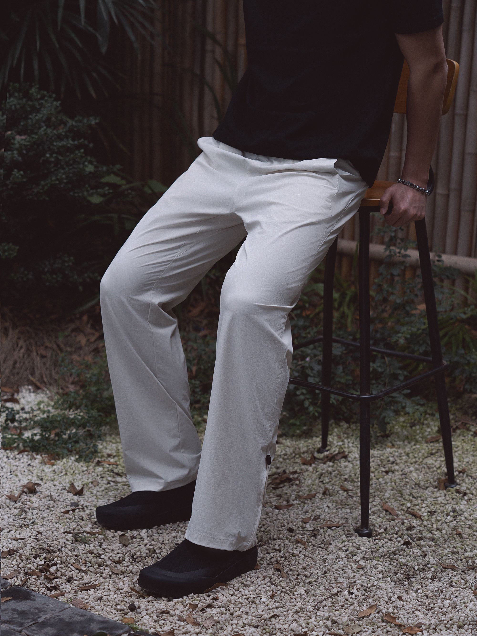 【破壳计划】 “肌理长裤”lu感bootcut春夏直筒格纹肌理显瘦百搭长裤