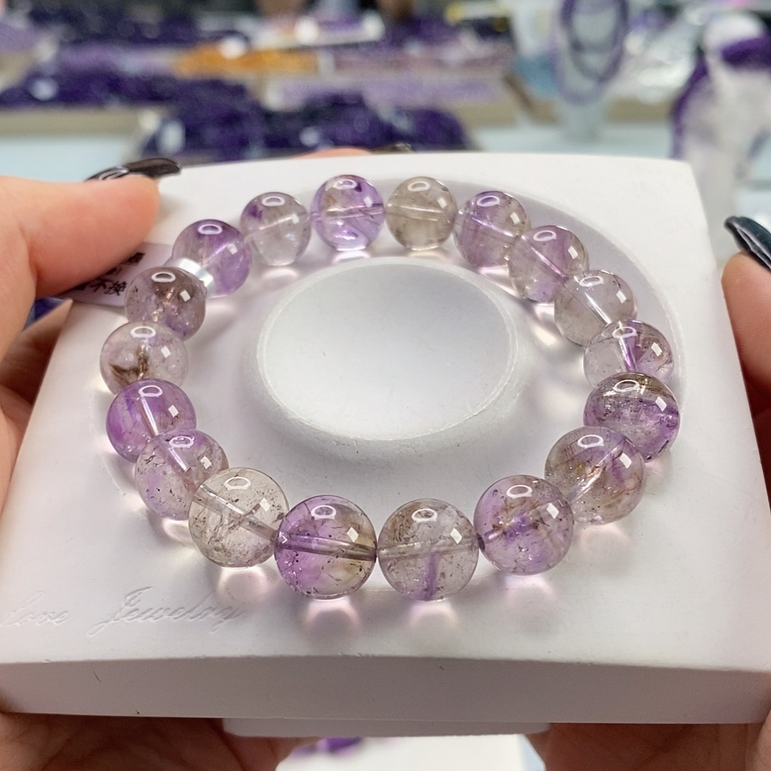 未镶嵌手串水晶紫超七11m+ 