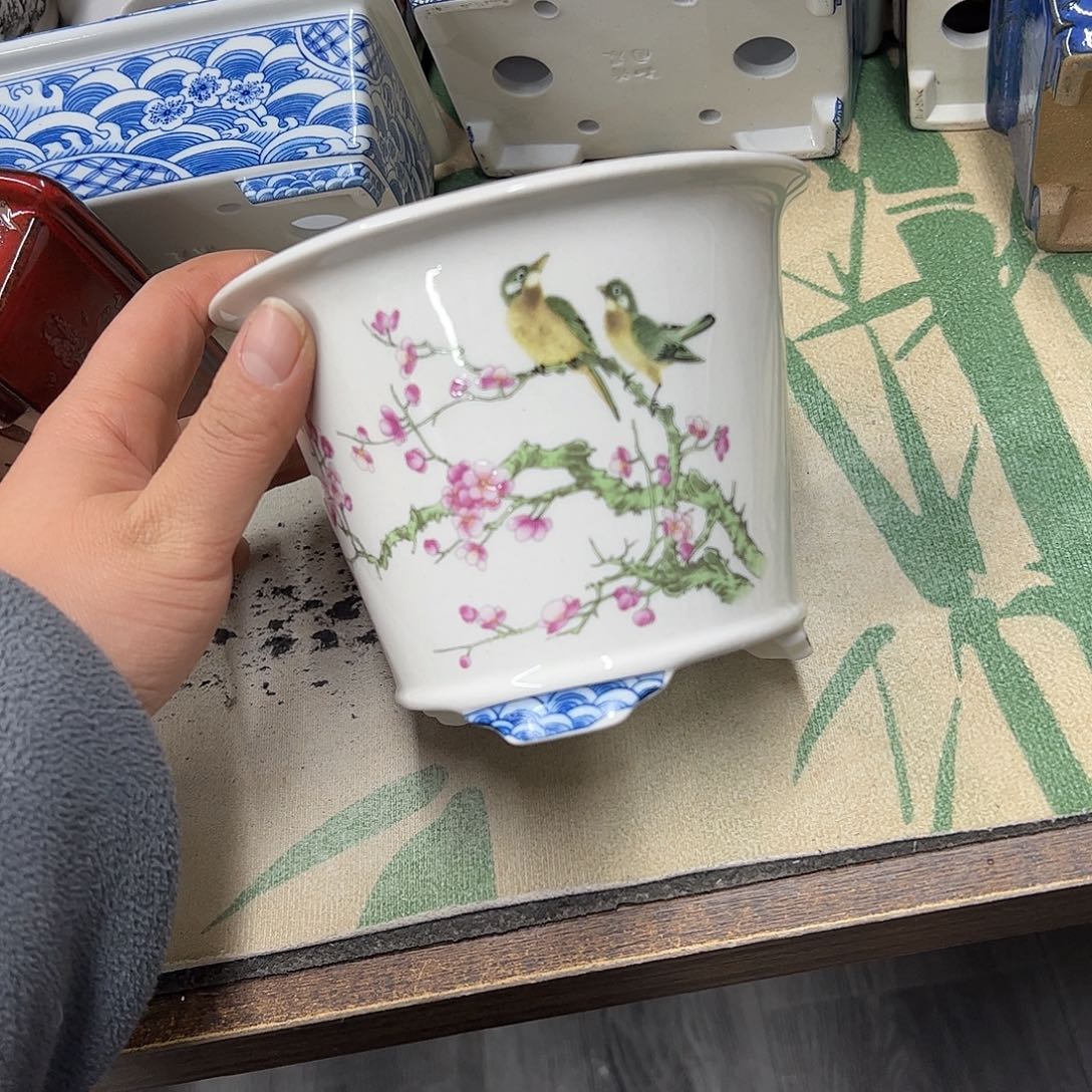 紫砂花盆454号瑕疵14.5/11.5cm