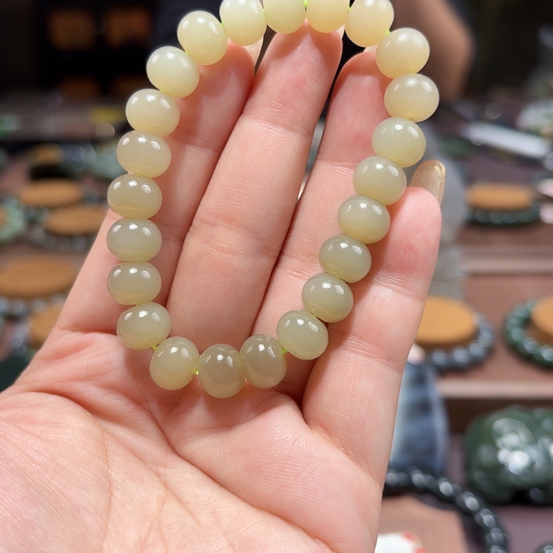 和田玉未镶嵌手链10 细 