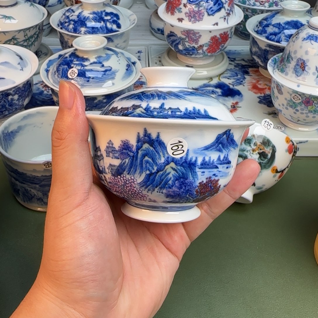 彦祖纯手工手绘茶具160